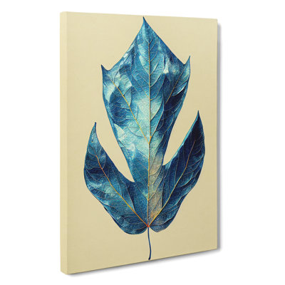Painted Leaf No.4 - Wrapped Canvas Print