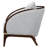 Houston Bouclé Accent Chair - Pebble Gray/Walnut