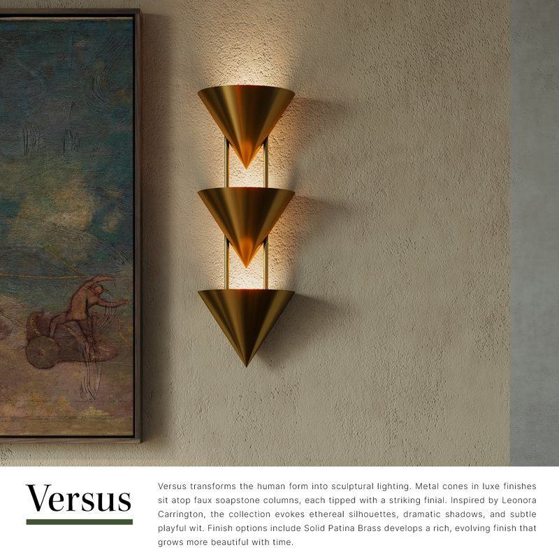Versus 28-in Brass Wall Sconce, Brass