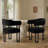Haskett Upholstered Dining Armchair with metal legs-113257061