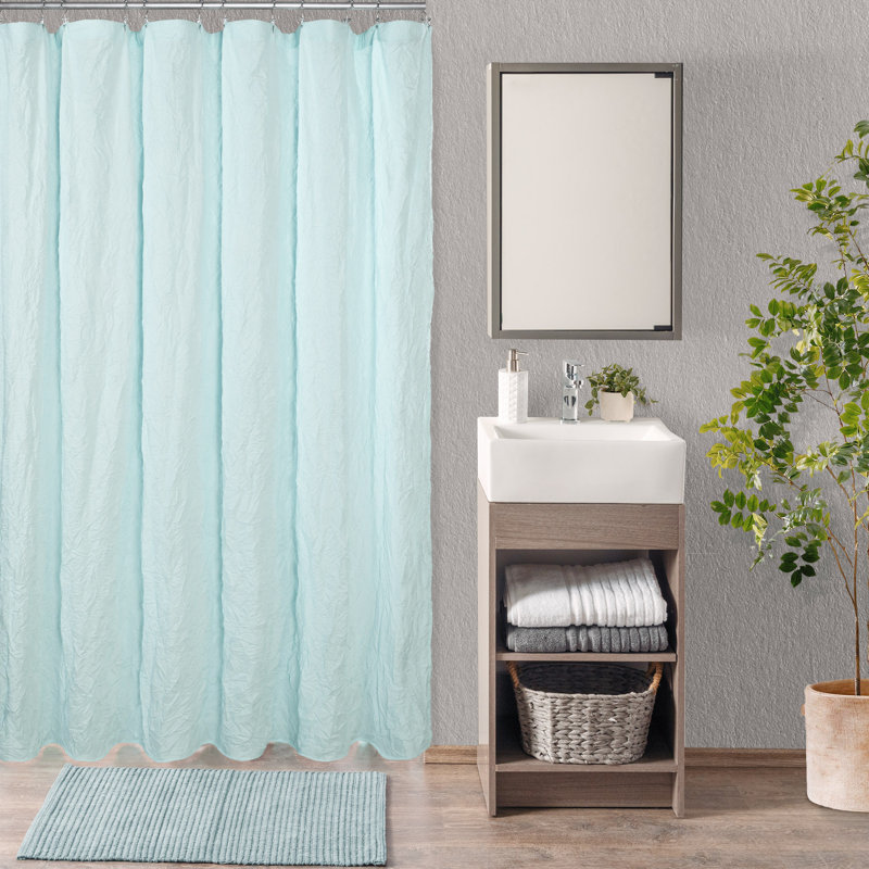 Rideau de douche Kimlyn, Bleu œuf Robins