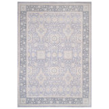 Hand Knotted Wool Area Rug in Gray And Dark Gray