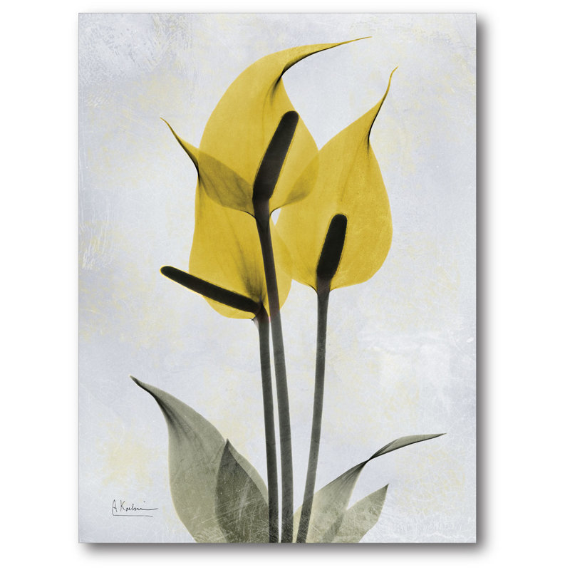 « golden fleur i », impression sur toile tendue