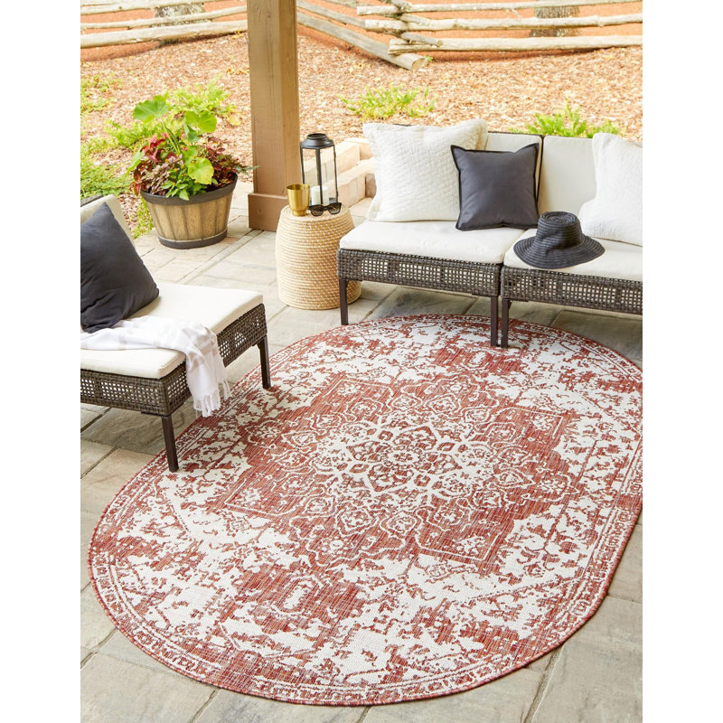 Tapis d'extérieur couleur bronze, Ovale 5 pi 3 po x 8 pi