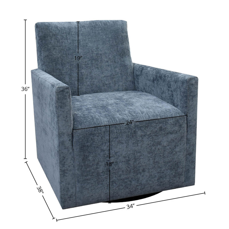 Fauteuil club Almena, Polyester chenille turquoise