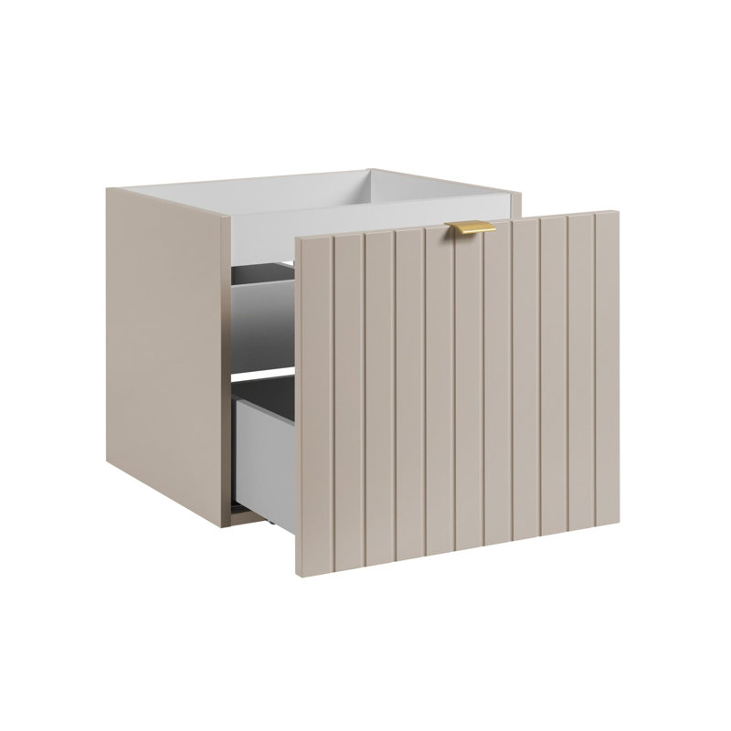 491cm Wall Mounted Single Bathroom Vanity Base Only, Cashmere