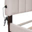 Lit plateforme en molleton avec tiroir et repose-pieds confortable