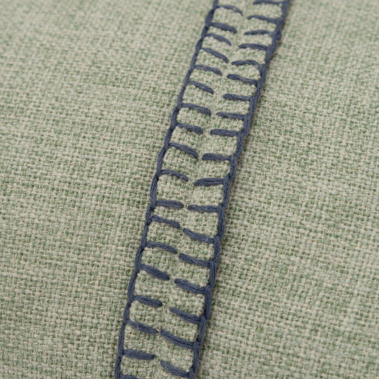 Epoch Embroidered Cotton Lumbar Throw Pillow, Light Green