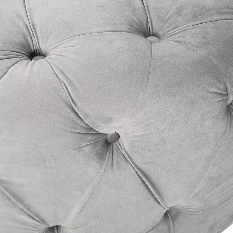 39,8 po Largeur velours gris, hauteur 17,08 po, qualité artisanale, largeur, accent moderne