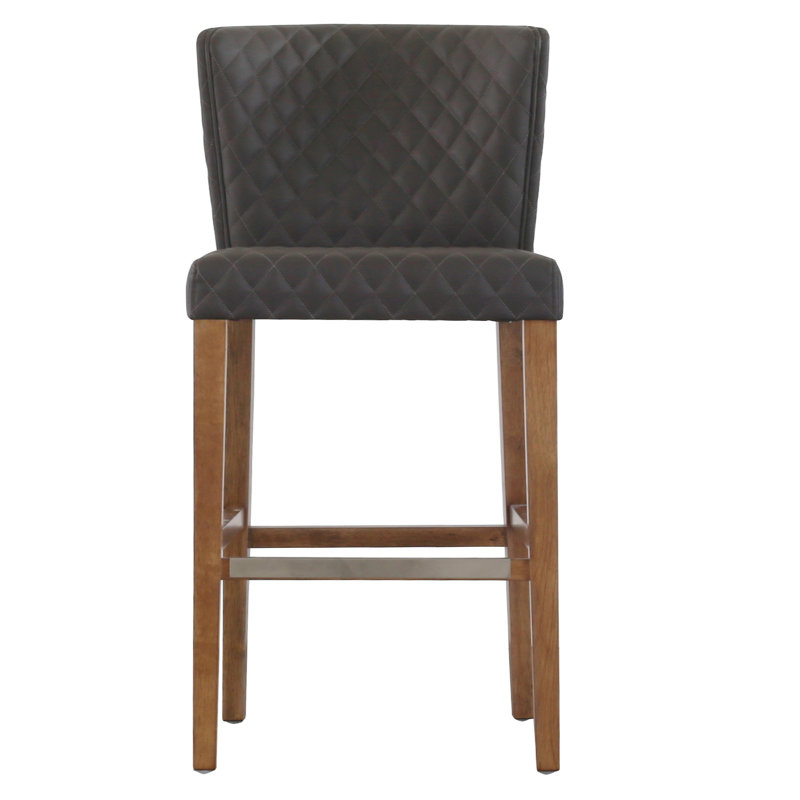 Vytis Upholstered Counter Stool, Danburry Cocoa Gray, Counter Stool (25.5" Seat Height)