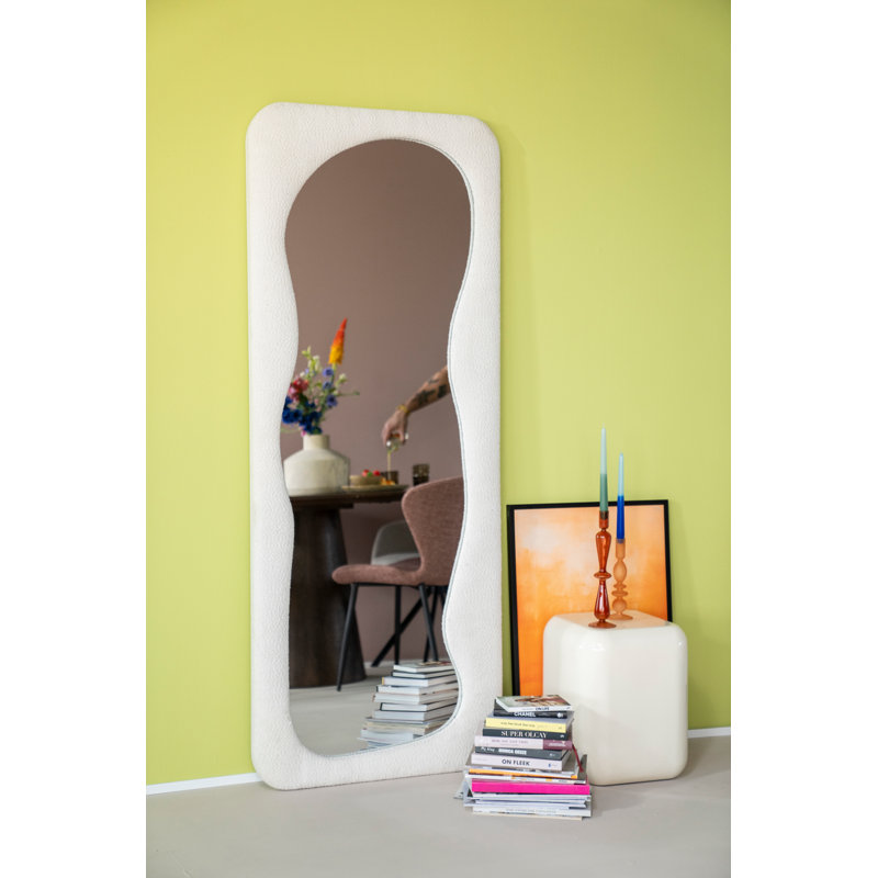 Iron Accent Stool, Beige