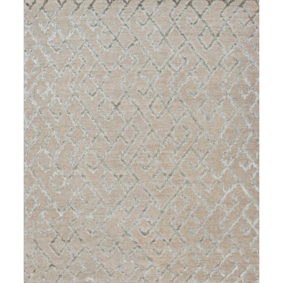 Himalayan Geometric Area Rug in Beige/Gray