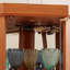 Vitrine de coin vitrée, éclairée, vitrine de salon - chêne foncé-129994487