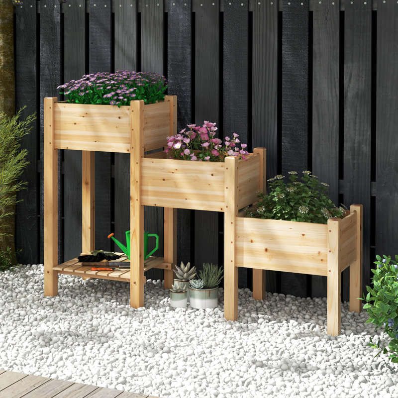 Cambray Wood Elevated Planter
