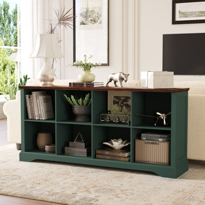 8 - Cube 62"W Storage Bookcase Horizontal Bookshelf Organizer with Anti-tip Hardware