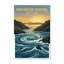 Corryvreckan Whirlpool, Scotland - Romantic Travel Poster of Wild Atlantic Swirls. Giclee Print on Wrapped Canvas. Wall Art, Home Decor - Natural Landmarks, Scotland 1 Piece Wrapped Canvas Wall Art-965538746