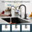 Stainless Steel Kitchen Faucet With Pull-Down Sprayer & Soap Dispenser – High Arc, 3 Modes, Single Handle For Farmhouse, RV, Bar,Stainless Steel Modern-113856494