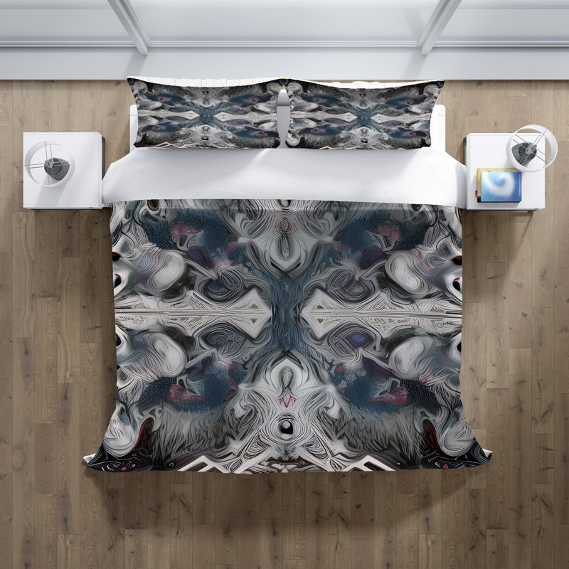 Abstract Duvet Cover, King Duvet Cover + 2 King Shams