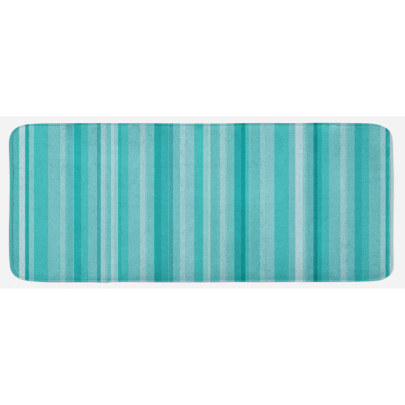 Tapis de cuisine en mousse de couleur turquoise bleu pâle en mousse de mer abstract ocean