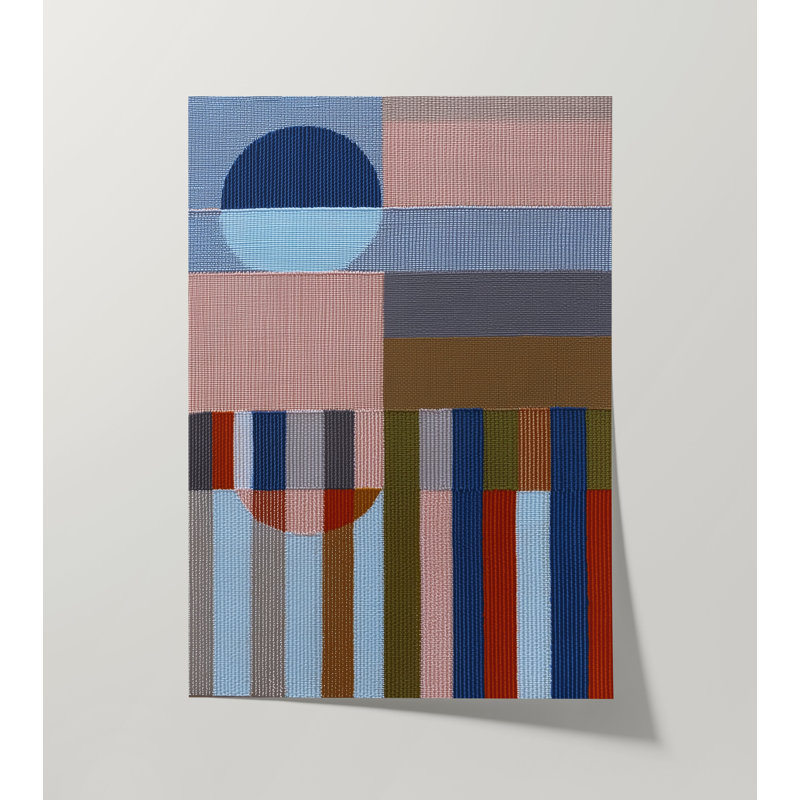 Woven Perspectives No. 06: impression géométrique abstraite, Unframed, 12x16 in