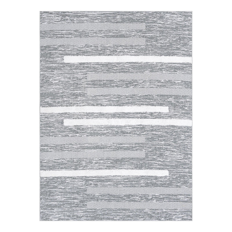 Cotton Striped Indoor Rug, Rectangle 6'5" x 9'