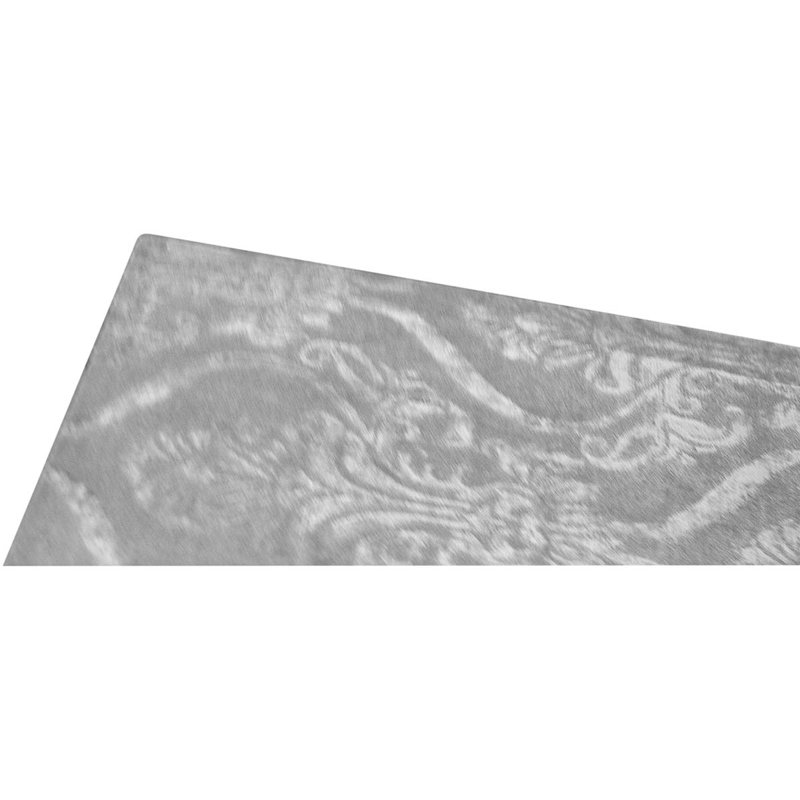 Damask Area Rug in Silver
