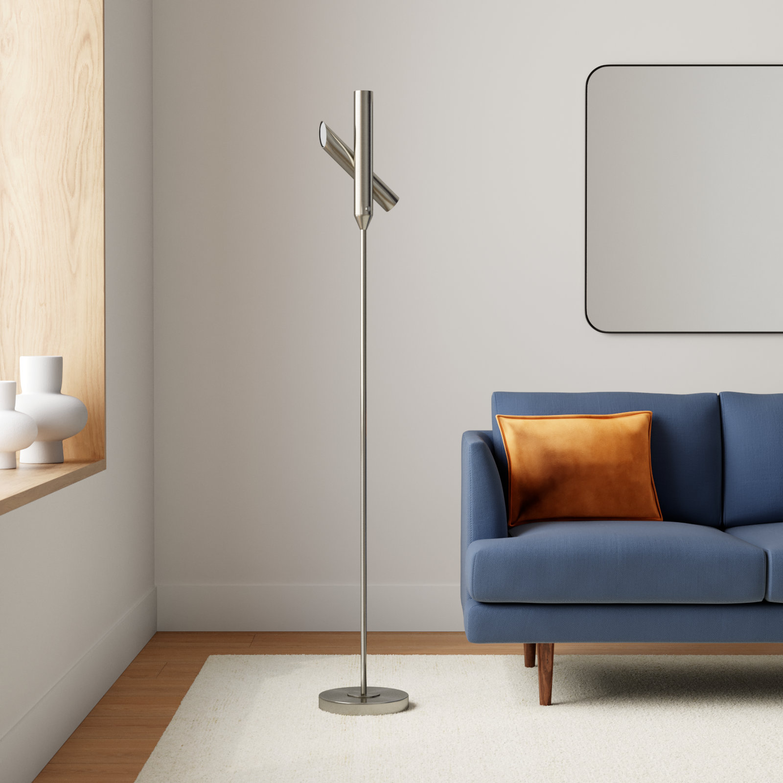 Jivana 68'' Dimmable LED Floor Lamp, Silver