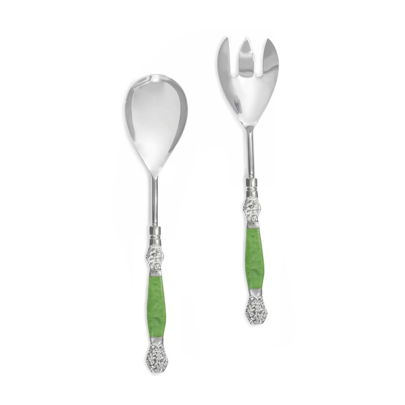 Davinder Stainless Steel Salad Servers