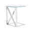Horatio C Shape Sofa Table for Living Room Furniture, 55cm Metal Bed Side Table, End Table