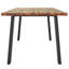 Table de salle à manger en bois d'acacia massif 66,9 po x 35,4 po