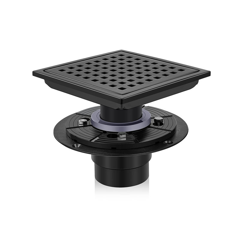 Drain de douche à grille, Noir mat