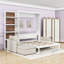 Grand lit escamotable en bois avec tablettes et canapé-1682468165