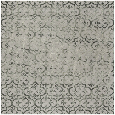 Tapis gris en laine touffeté à la main Oakton
