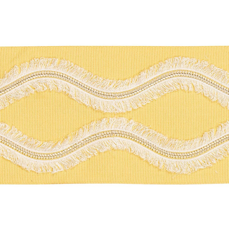 Ogee Embroidered Tape, Yellow