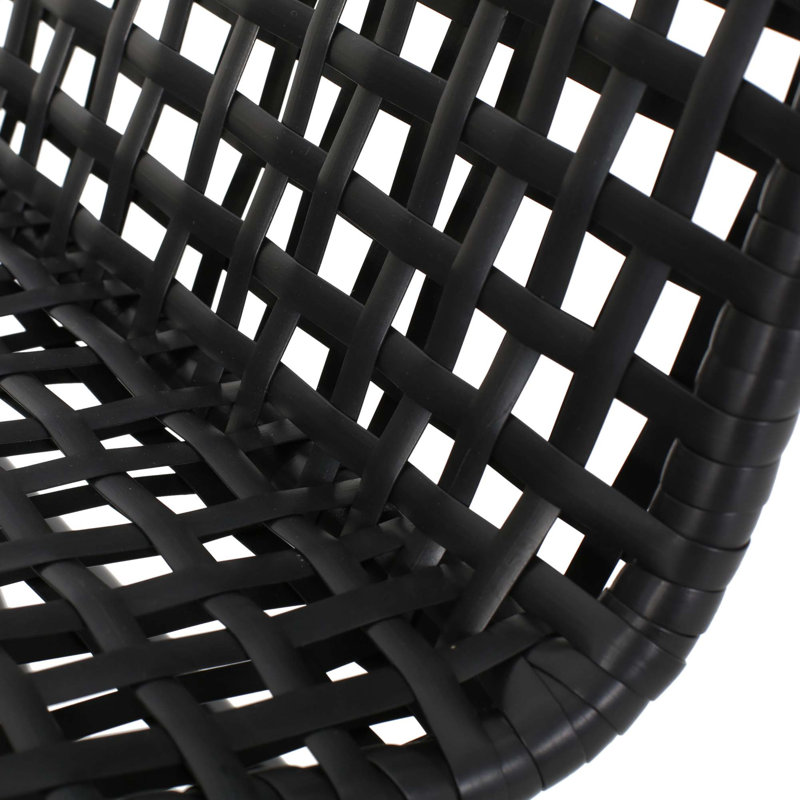 JAVA OUTDOOR WICKER CHAIR (Set Of 2), Black