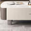 Table basse blanche en acier au carbone