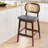 25" PU Upholstered Counter Height Bar Stool-612523576-612523522