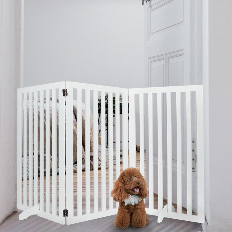 Barrière pour animaux autoportante en bois Metter avec une paire de pieds de support