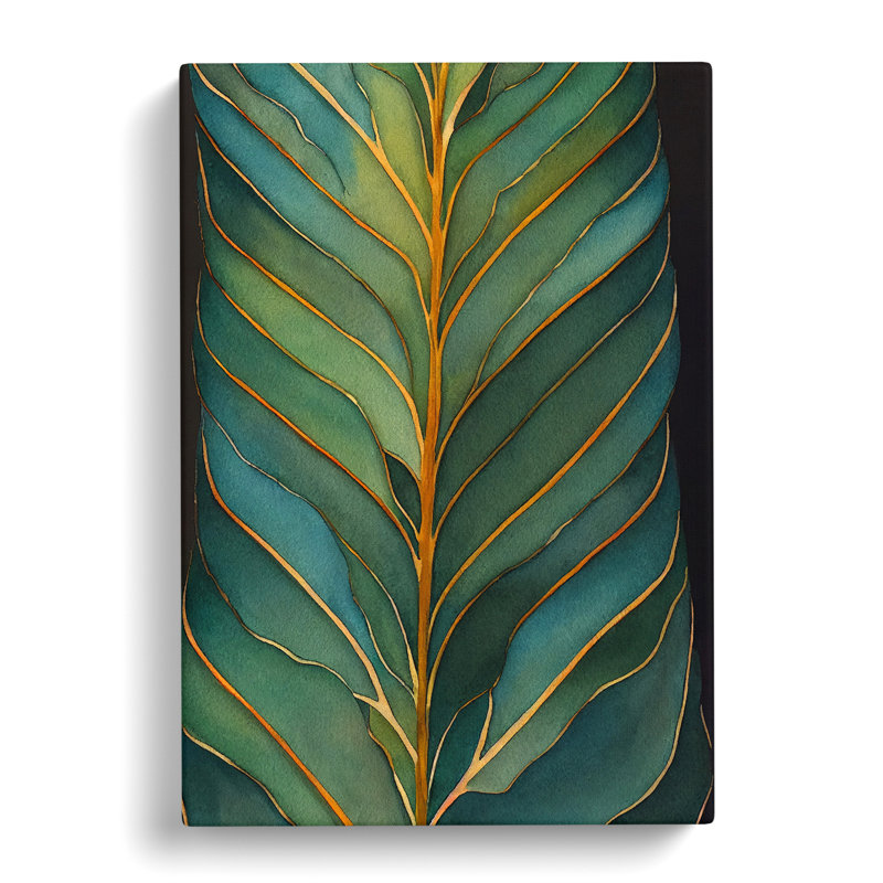 Watercolour Fern Leaf Vol.1 - Wrapped Canvas, 50cm H x 35cm W x 3cm D
