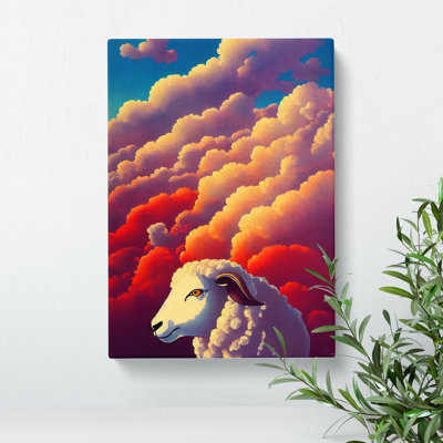 Sheep In The Clouds - Wrapped Canvas