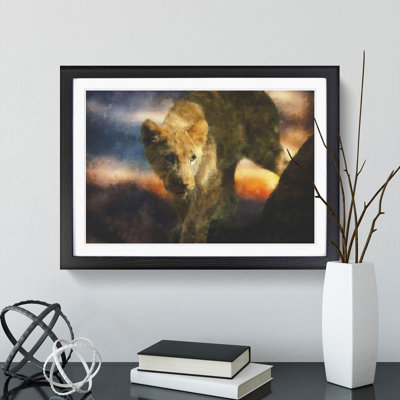 Lion Cub - Picture Frame Graphic Art