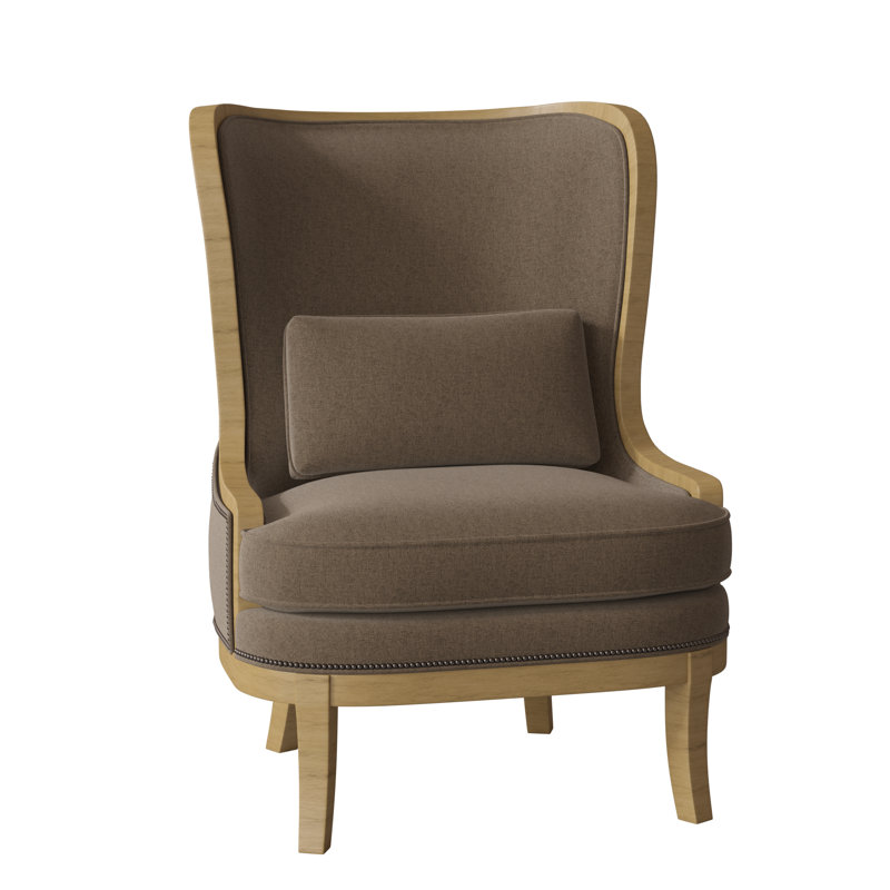 Lawson Upholstered Wingback Chair, Indigo (8789 90), Tobacco, Aged Bronze