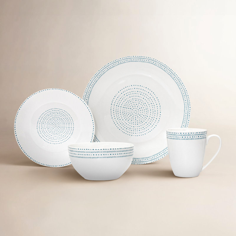 Staccata 16 Piece Porcelain Dinnerware Set