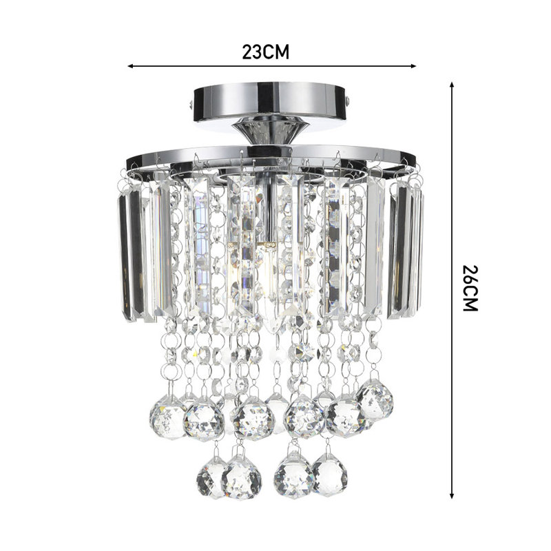 Unicoi Crystal Flush Mount, Silver