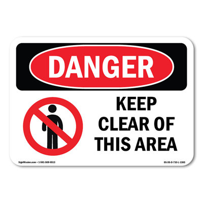 Keep Clear Of This Area  Aluminum Sign 14" X 10"