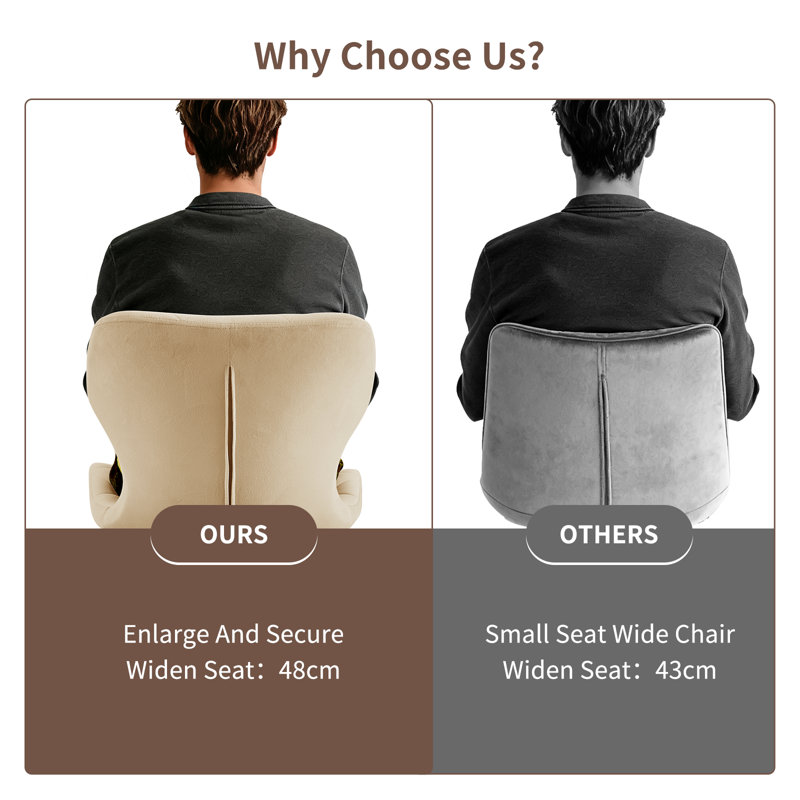 Ergonomic Curved Back Faux Leather/Velvet Upholstered Dining Chair, Beige Velvet