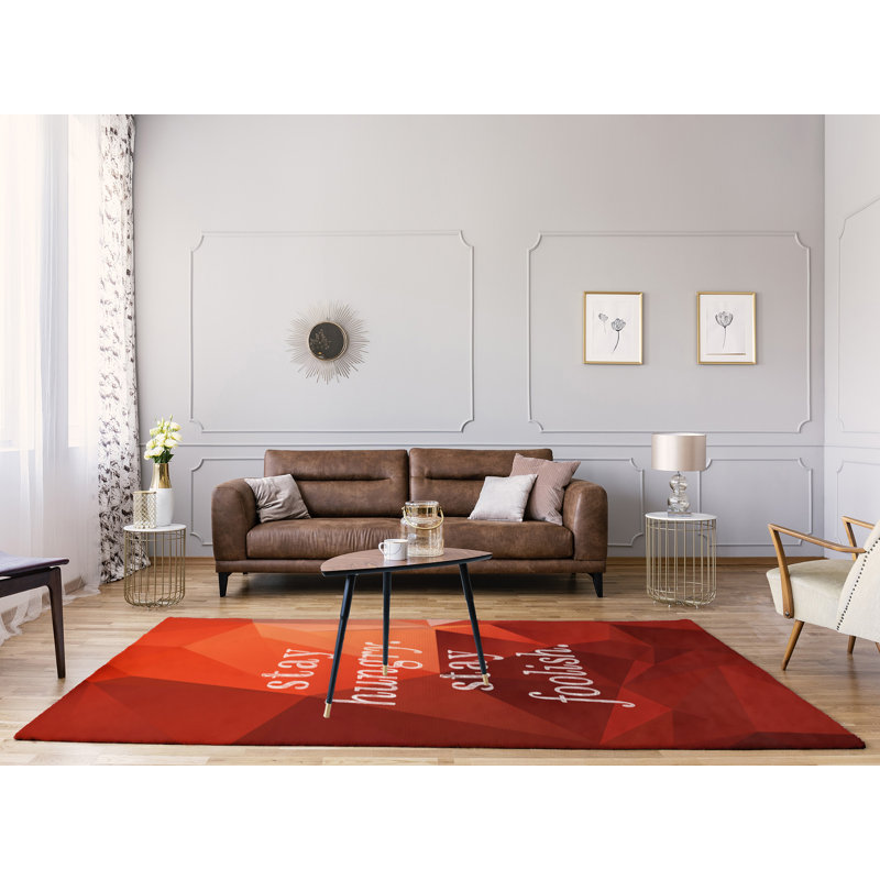 Tapis en polyester à garder un guillemet en simili-pierre, Rectangle 9 pi x 12 pi