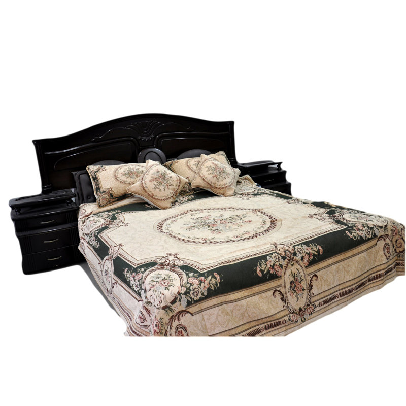 Traditional Floral Quilt, Twin Quilt + 2 Additional Pieces, Green/Beige