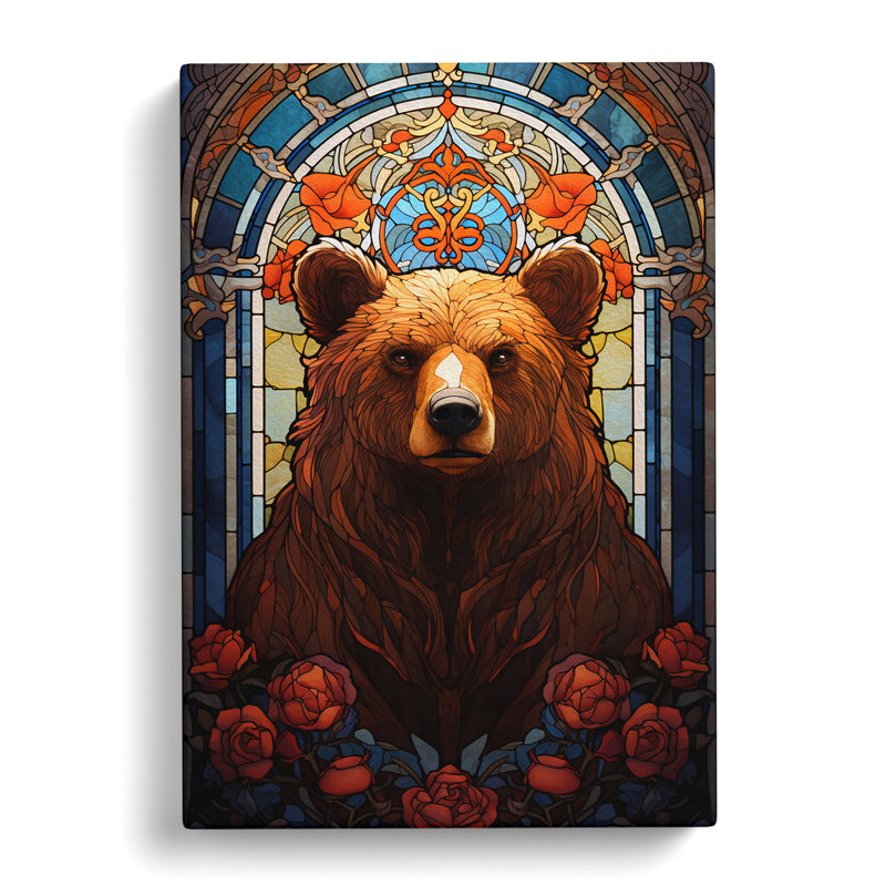 Bear Nouveau - Print, 50cm H x 35cm W x 3cm D