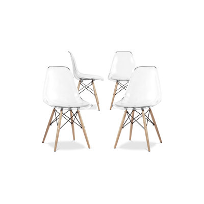  Pyramid Dining Chair with Wood Legs